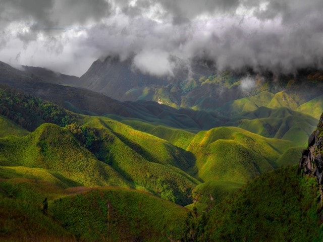 Green hills and clouds in Nagaland
